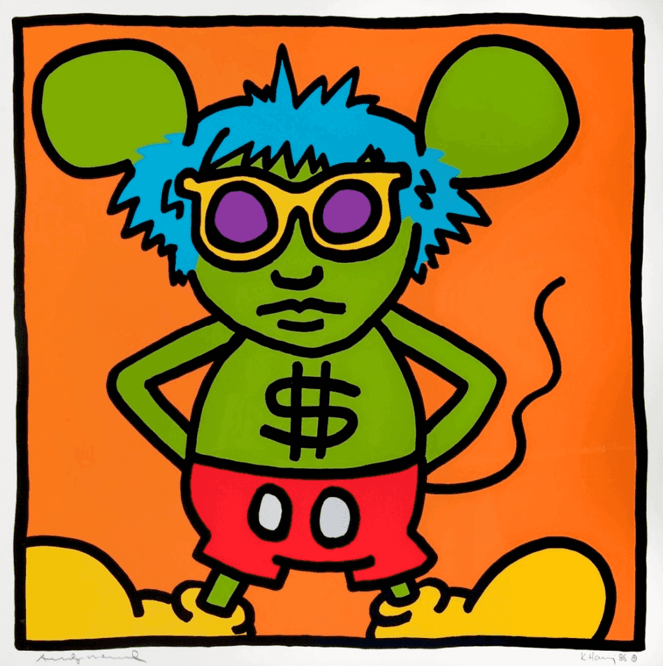 Keith Haring, ‘Andy Mouse IV’, 1986, Print, Silkscreen, null, Dated