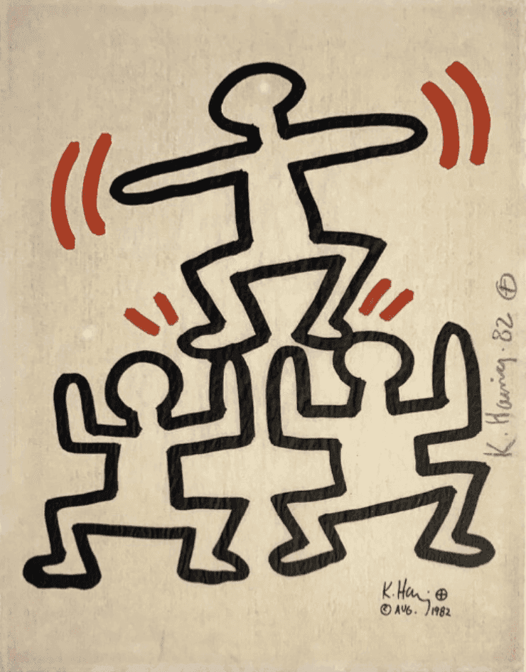 Keith Haring, ‘Bayer Suite IV’, 1982, Print, Offset lithograph in colors, on thin wove paper, null, Numbered, Dated