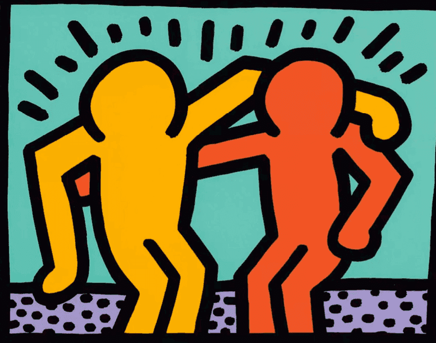 Keith Haring, ‘Best Buddies’, 1990, Print, Color Silkscreen Print, null, 