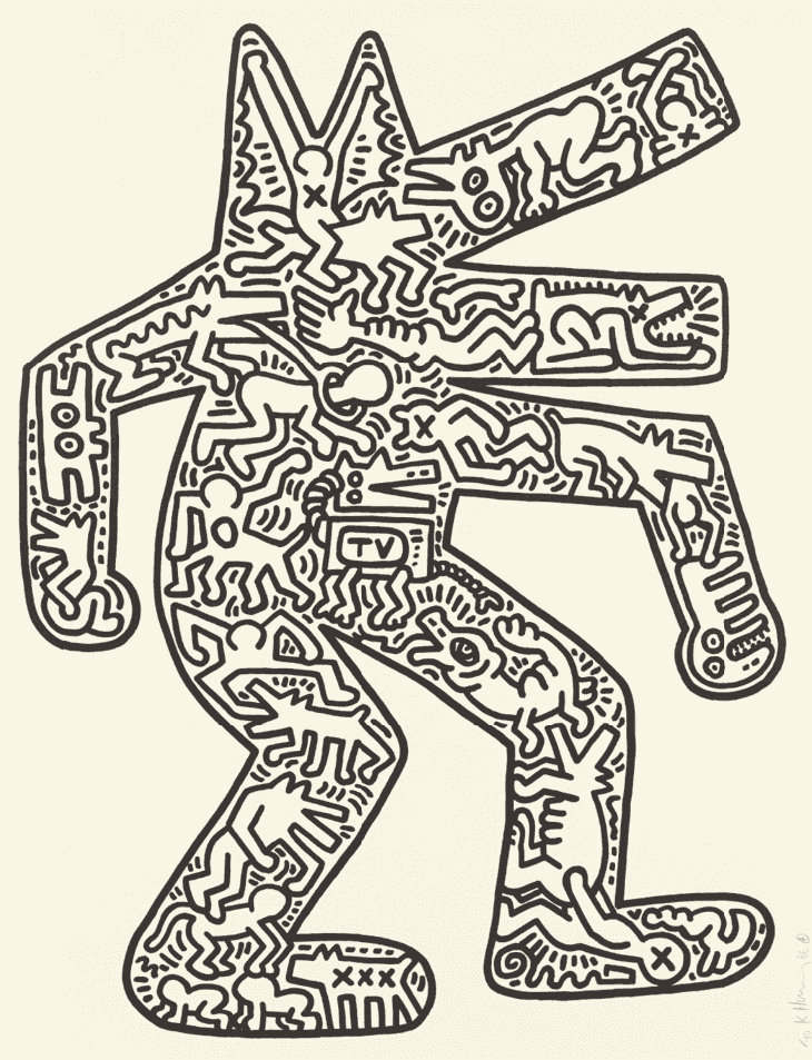 Keith Haring, ‘Dog’, 1985, Print, Lithograph, on Rives BFK paper, with full margins, null, Numbered