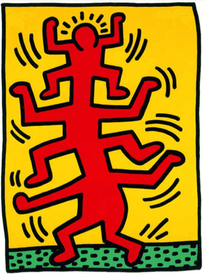 Keith Haring, ‘Growing I’, 1988, Print, Screenprint in colours, null, Numbered