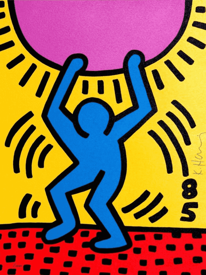 Keith Haring, ‘International Youth Year’, 1985, Print, Lithograph, null, Numbered