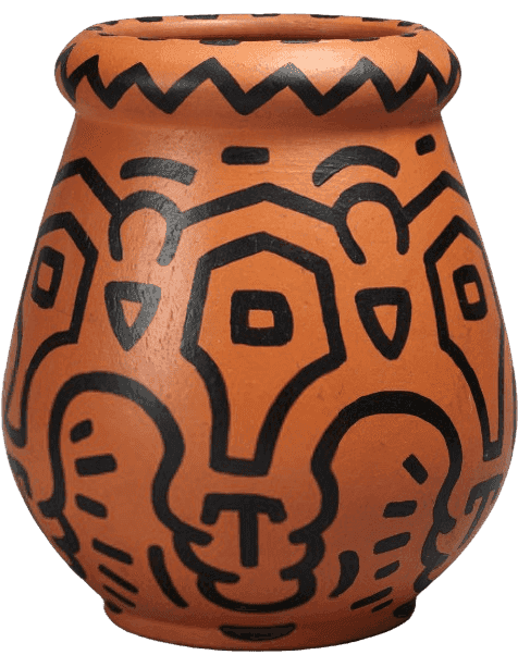 Keith Haring, ‘Ohne Titel’, 1989, Sculpture, Terracotta, hand-painted by the artist, null, Numbered, Dated