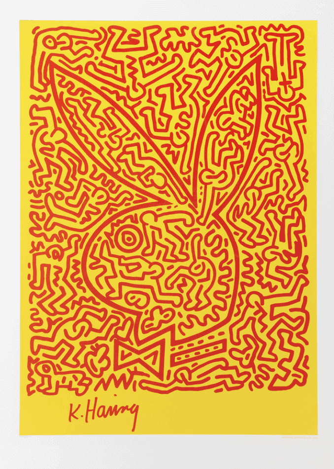 Keith Haring, ‘Playboy Bunny’, 1990, Print, Screenprint, Special Editions, LTD,