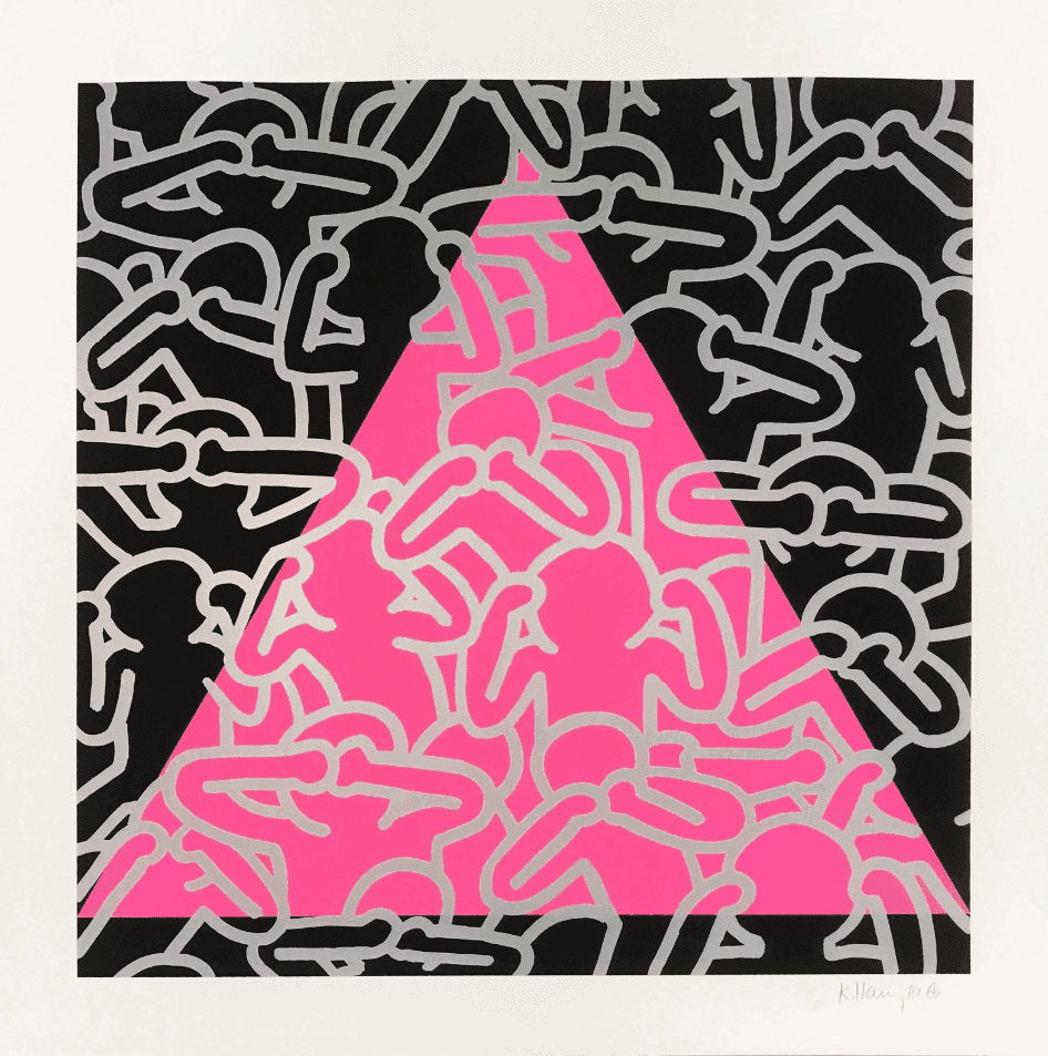 Keith Haring, ‘Silence =  Death’, 1989, Print, Screenprint in colors, null, Dated