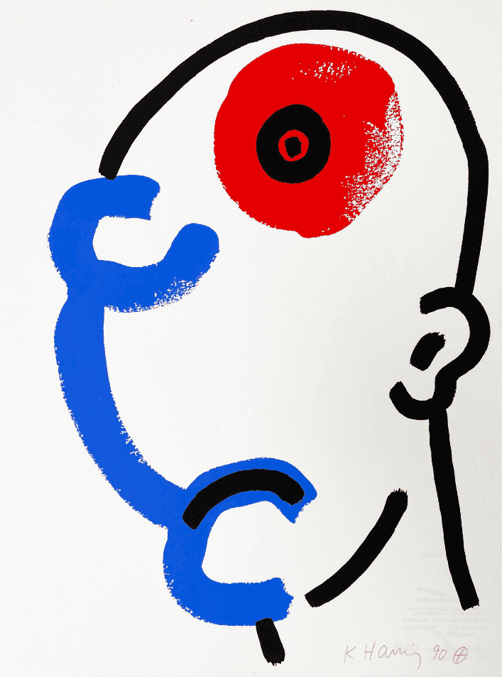 Keith Haring, ‘The Story of Red and Blue - XIII’, 1989, Print, Silkscreen, The Keith Haring Estate, Dated