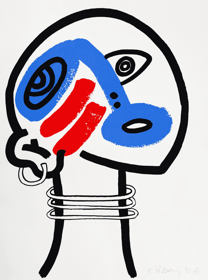 Keith Haring, ‘The Story of Red and Blue - XVII’, 1989, Print, Silkscreen, The Keith Haring Estate, Dated