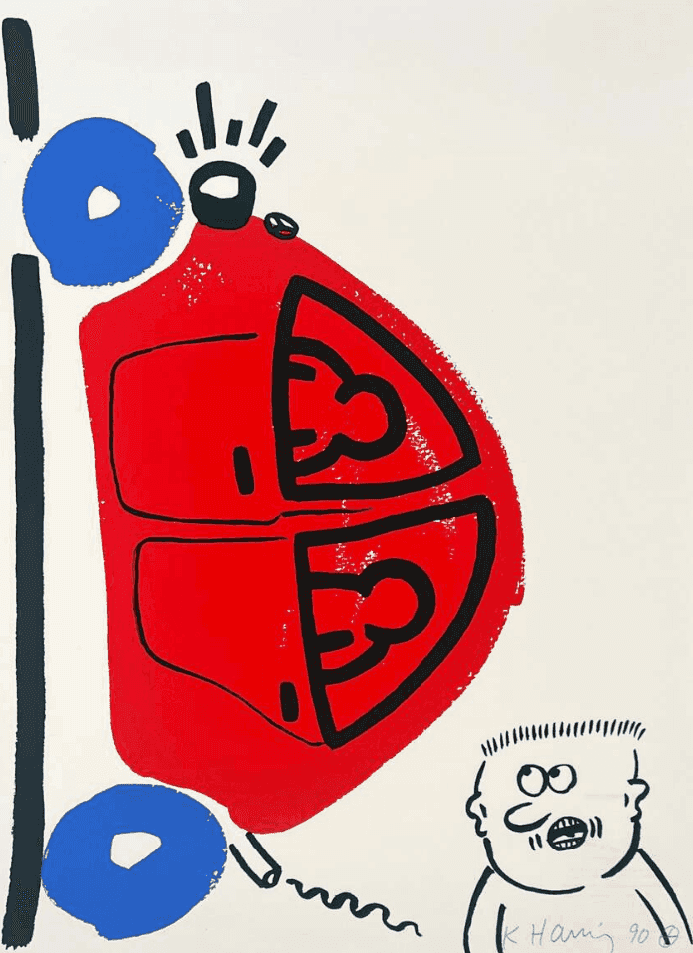 Keith Haring, ‘The Story of Red and Blue - XVI’, 1989, Print, Lithograph, null, Dated