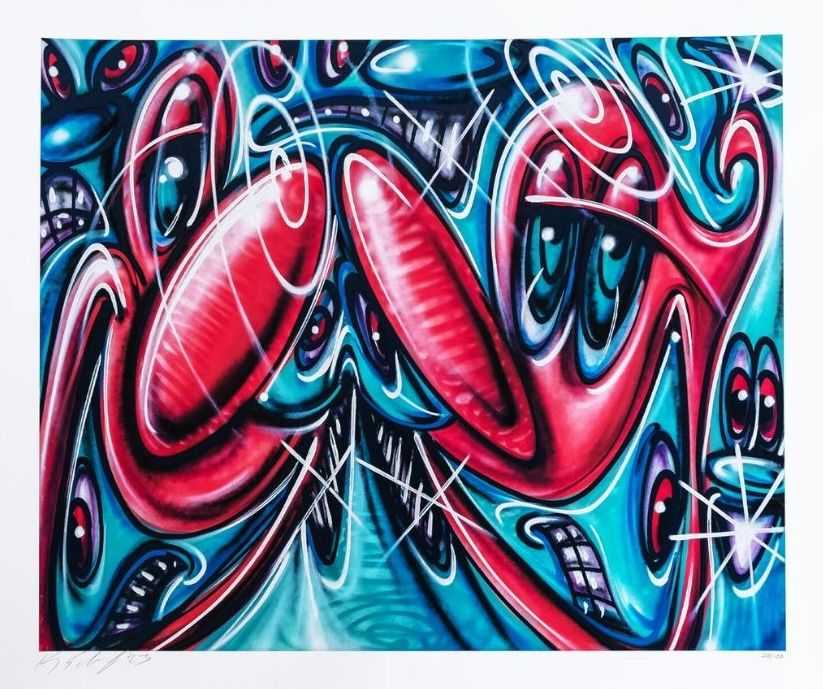 Kenny Scharf, ‘NEWAZY’, 2023, Print, 5-Colour Silkscreen on Archival Pigment Print, null, Numbered