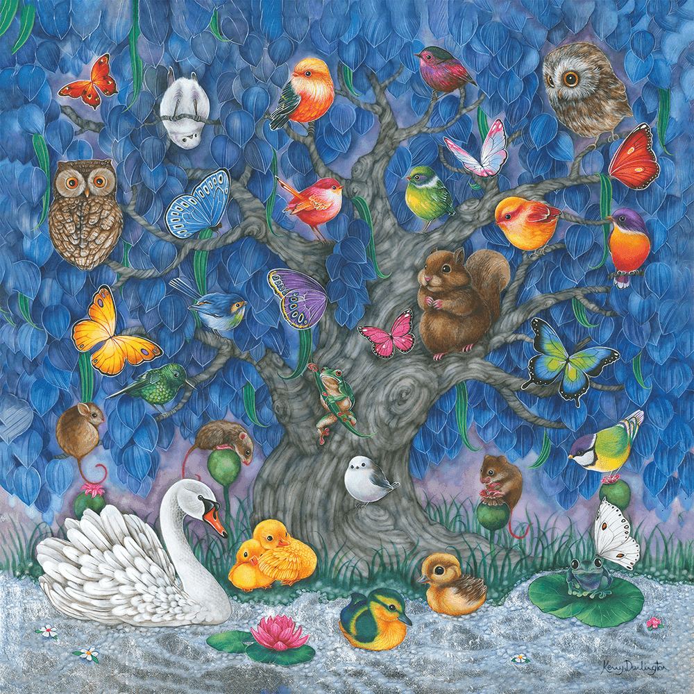 Kerry Darlington, ‘Embelished Tree’, 2024, Print, board with gloss resin finish and featuring 3D elements., null, Framed