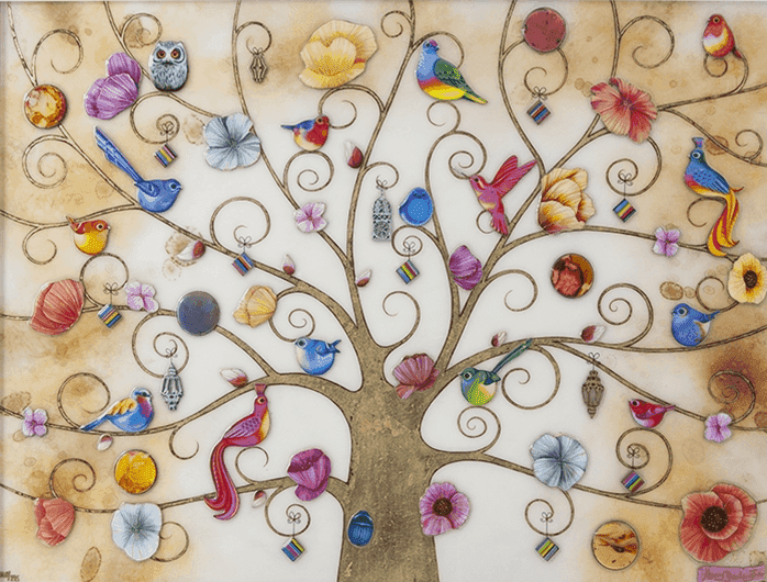 Kerry Darlington, ‘Oriental Gold’, 2015, Print, board with gloss resin finish. Featuring raised 3D elements., null, Framed