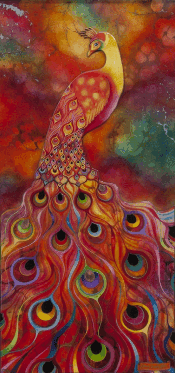 Kerry Darlington, ‘Phoenix Feathers’, 2015, Print, board with gloss resin finish. Featuring raised 3D elements with unique copper detailing., null, Framed
