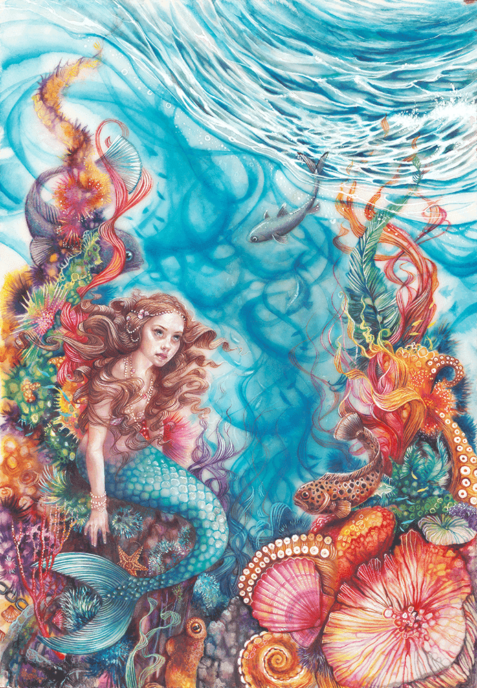 Kerry Darlington, ‘The Little Mermaid’, 2024, Print, board with gloss resin finish. Featuring raised 3D elements., null, Framed