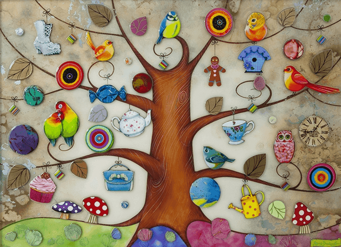 Kerry Darlington, ‘Tree Of Gifts’, 2024, Print, board with gloss resin finish. Featuring raised 3D elements., null, Framed