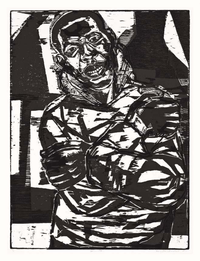 Kerry James Marshall, ‘Untitled (Man)’, 2017, Print, Woodcut printed in brown and black on BFK Rives paper, null, Numbered, Dated