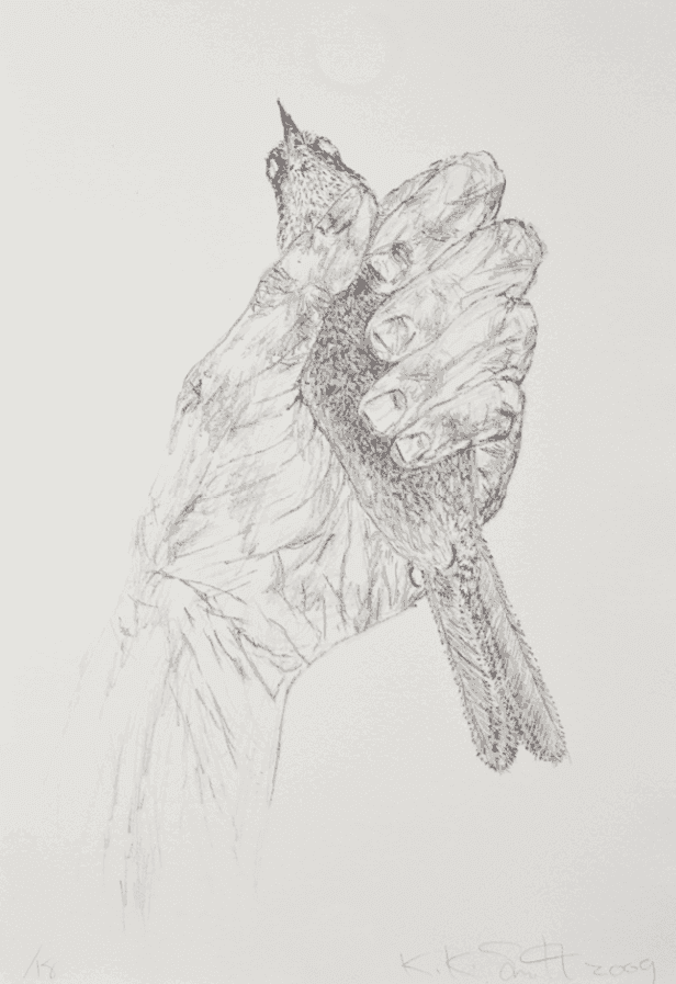 Kiki Smith, ‘Bird in Hand’, 2009, Print, Single-colour lithograph, Tamarind Institute, 