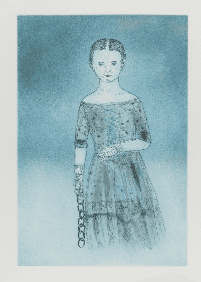 Kiki Smith, ‘Emily B. (Girl with Chain)’, 1999, Print, Etching and aquatint, Thirteen Moons, 