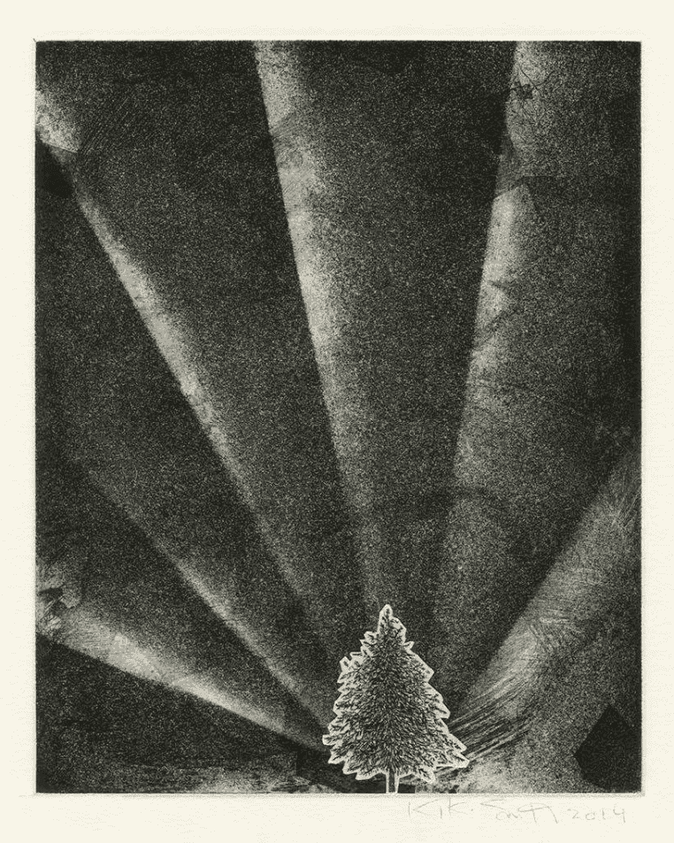 Kiki Smith, ‘Standing III’, 2014, Print, Copperplate intaglio with collage, null, Numbered, Dated