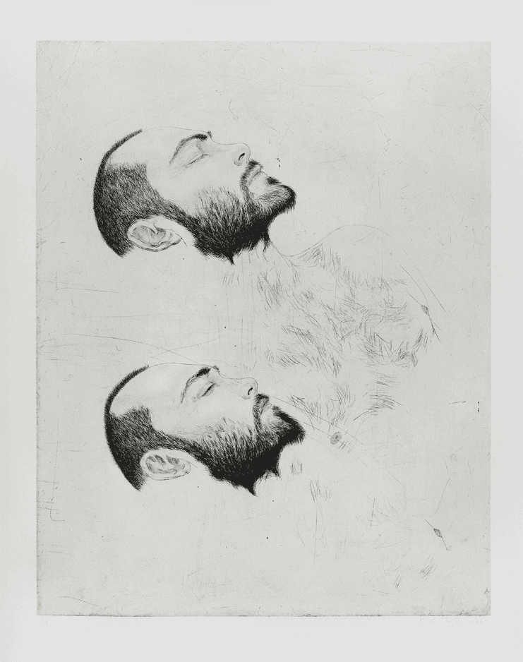 Kiki Smith, ‘Two’, 2002, Print, Line etching and sanding on Hahnemhle bright white paper, null, Numbered