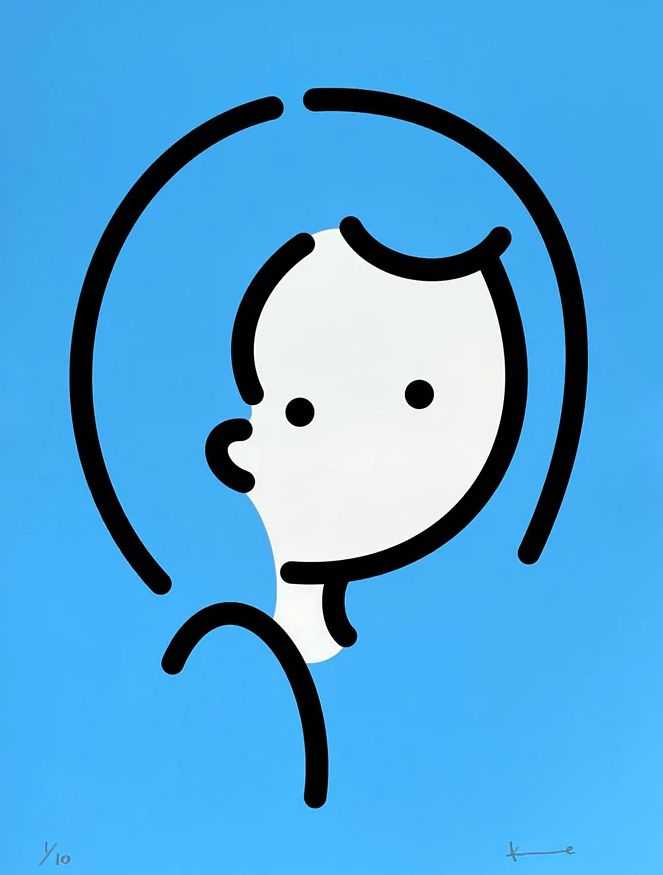 Kiminoe, ‘Blue’, 2021, Print, 3 Colour hand-pulled screenprint on 270gsm Mohawk Superfine Eggshell fine art paper, Stupid Krap, Numbered