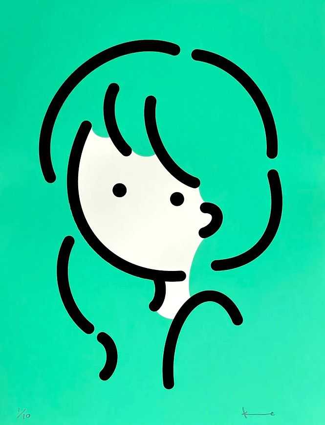 Kiminoe, ‘Green’, 1970, Print, 3 Colour hand-pulled screenprint on 270gsm Mohawk Superfine Eggshell fine art paper, Stupid Krap, Numbered