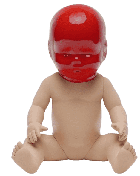 Kotao Tomozawa, ‘Ruki-chan (Red)’, 2023, Sculpture, Bronze with urethane coating and painted face with a clear glossy coating, Avant Arte, Numbered
