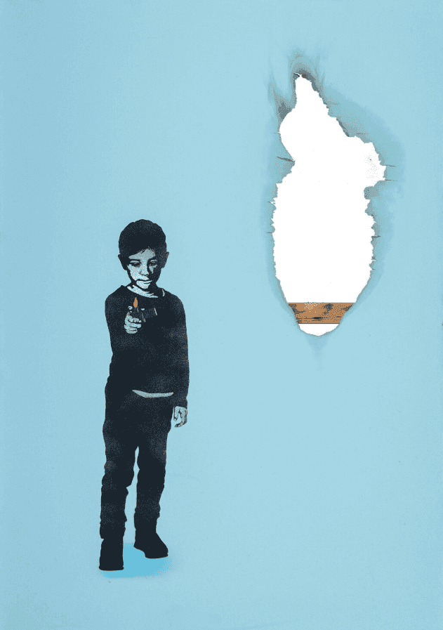 Kunstrasen, ‘A Kid Could Do That Or Couldn't It’, 2016, Print, Spray paint on canvas, null, Numbered