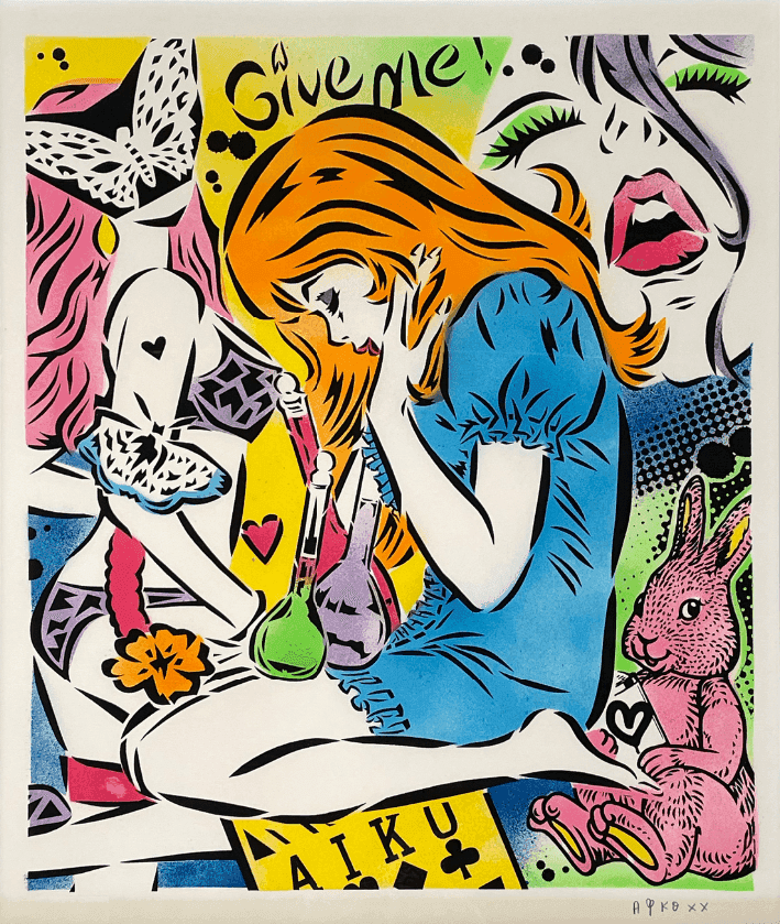 Lady Aiko, ‘Emotions (Orange)’, 2020, Print, 8 Color Hand Painted Stencil + 2 Screen Print on 290gsm Fine Art Paper, 1xRUN, Numbered