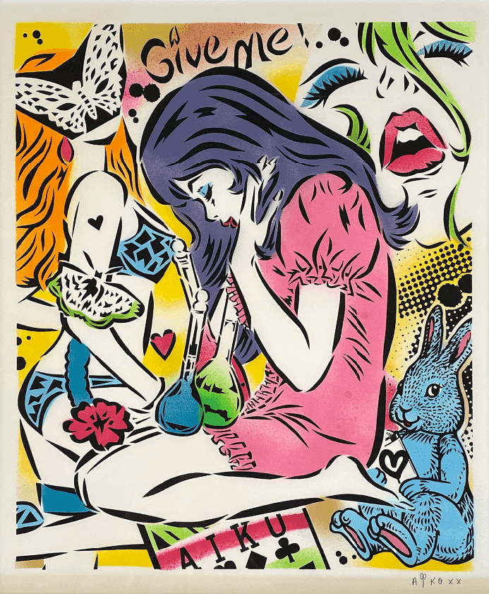 Lady Aiko, ‘Emotions (Purple)’, 2020, Print, 8 Color Hand Painted Stencil + 2 Screen Print on 290gsm Fine Art Paper, 1xRUN, Numbered