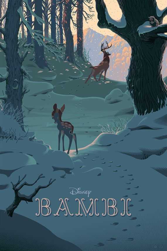 Laurent Durieux, ‘Bambi (Variant)’, 2017, Print, Screen Print, Mondo, Numbered