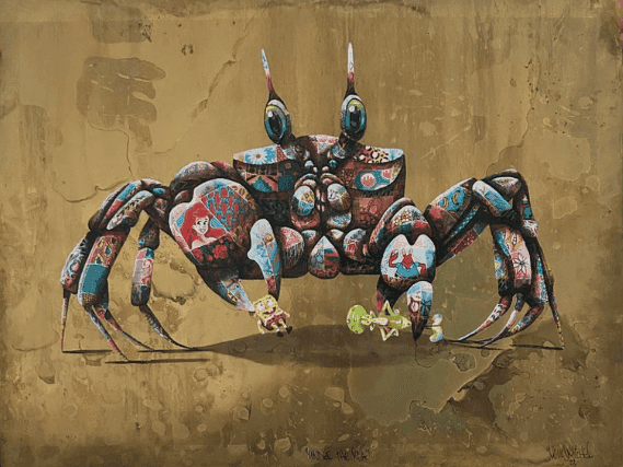 Louis Masai, ‘Under the Sea - Brass Edition’, 2023, Print, 22 colour screen print on 1mm corroded brass, Graffiti Prints, Handfinished