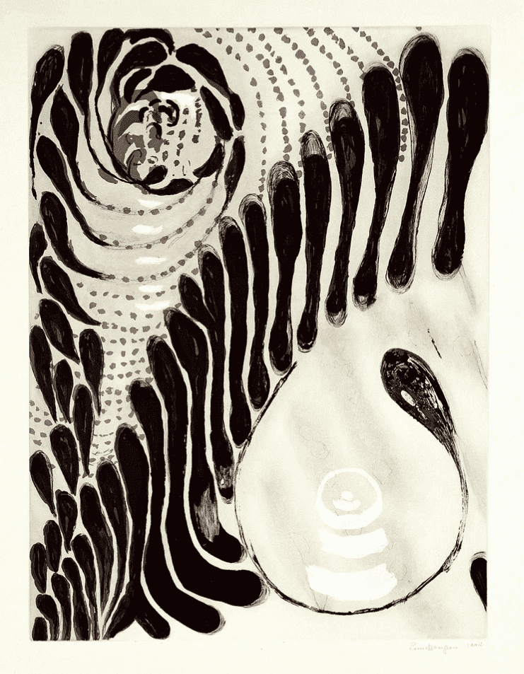Louise Bourgeois, ‘Paris Review’, 1994, Print, Aquatint and drypoint with white acrylic stencil additions on wove Somerset paper, The Paris Review, Numbered, Dated