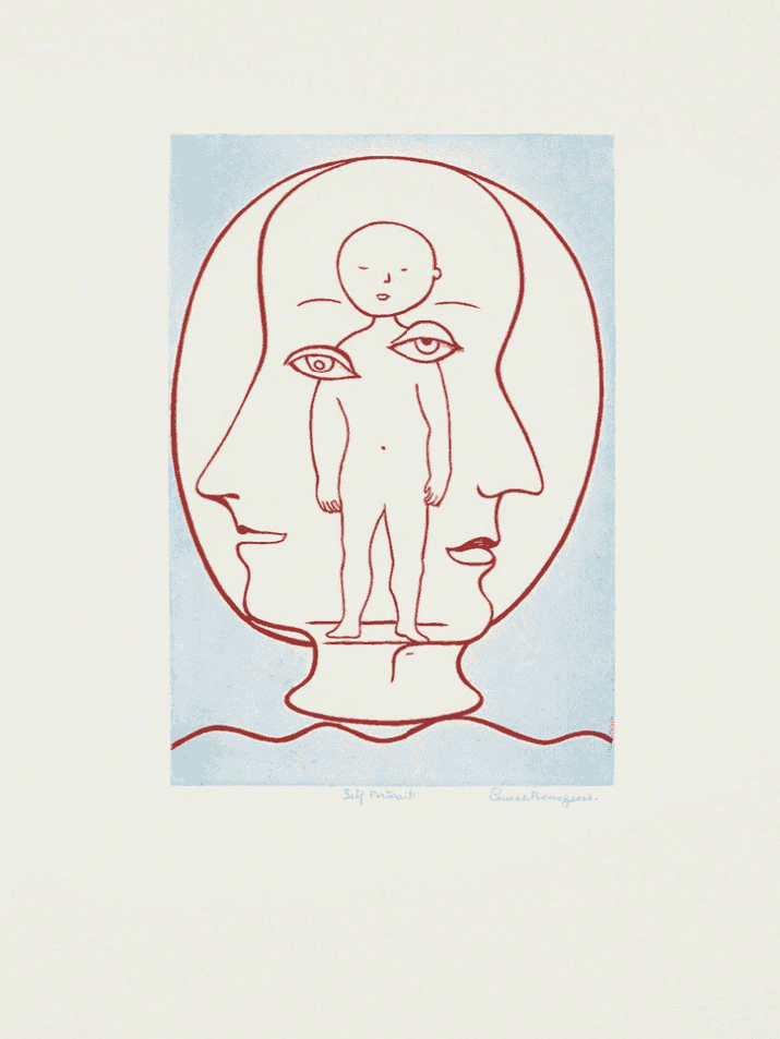 Louise Bourgeois, ‘Self Portrait’, 1994, Print, Dry point, etching and aquatint on paper, null, Numbered