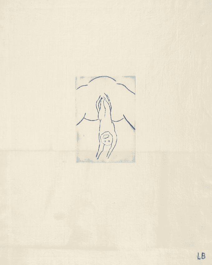 Louise Bourgeois, ‘Self Portrait (Birth)’, 2009, Print, Drypoint on vintage cloth, null, Numbered