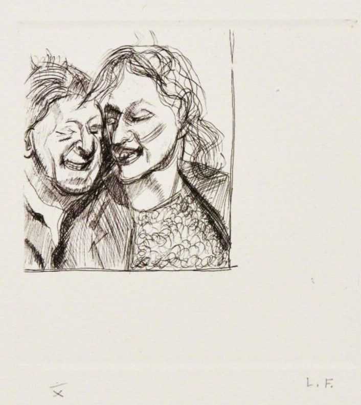 Lucian Freud, ‘A Couple’, 1982, Print, Etching, on wove paper, with full margins., Thames and Hudson, Numbered