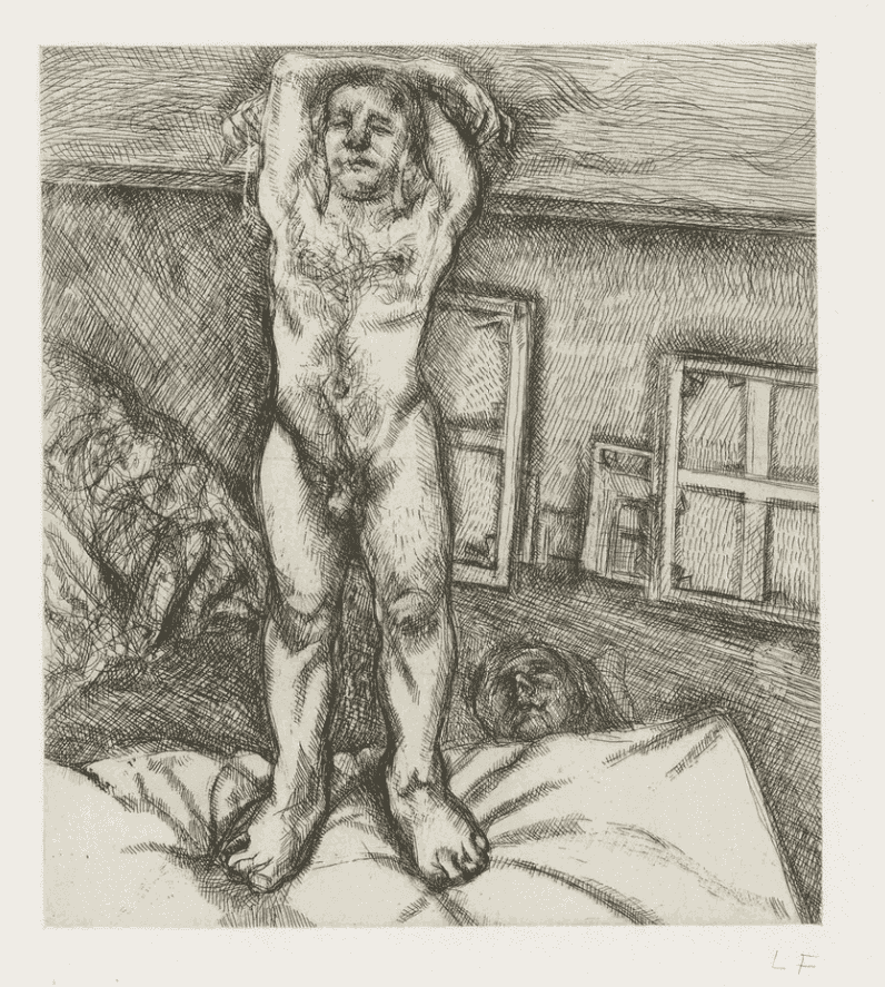 Lucian Freud, ‘Two Men in the Studio’, 1989, Print, Etching, co-published James Kirkman and Brooke Alexander, Numbered