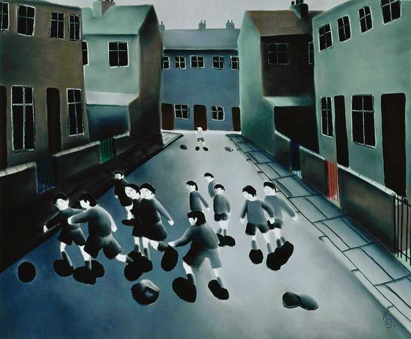 Mackenzie Thorpe, ‘A Black Ball Fight’, 2017, Print, Giclee on paper, Castle Fine Art, Numbered, Framed