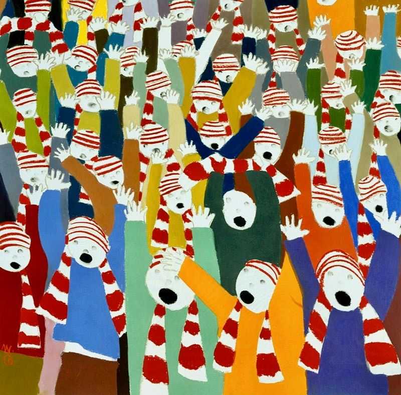 Mackenzie Thorpe, ‘Goaaaaaal!’, 2017, Print, Giclee on paper, Castle Fine Art, Numbered, Framed