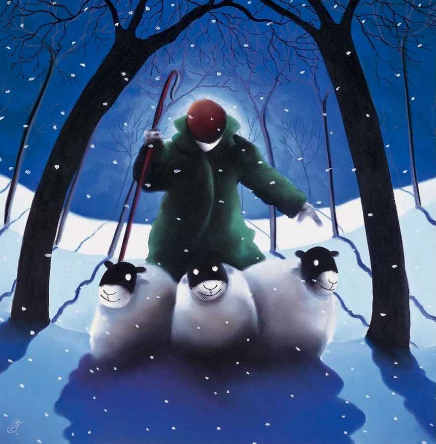 Mackenzie Thorpe, ‘Winter Romance’, 2017, Print, Lithograph print, Castle Fine Art, Numbered