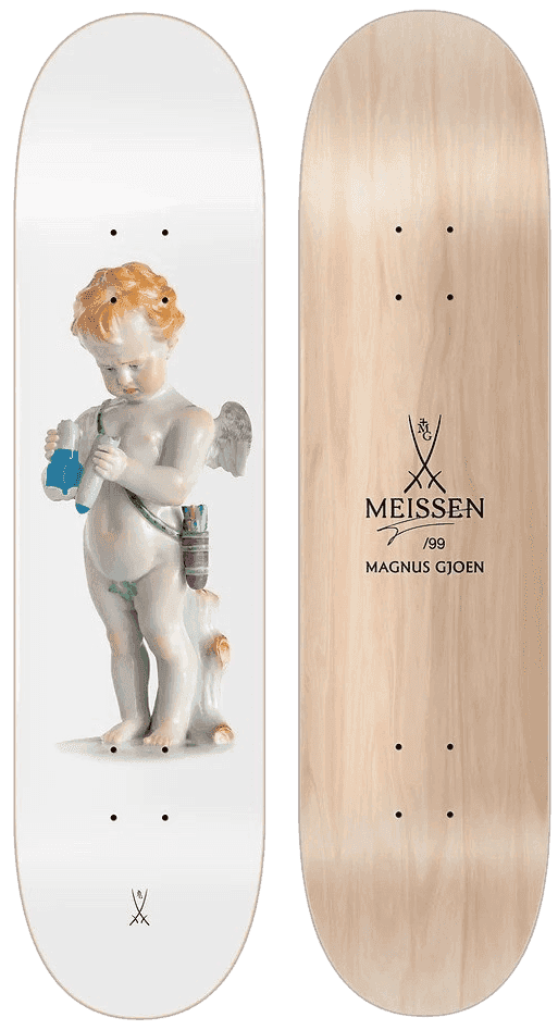 Magnus Gjoen, ‘Cupid (Love Not War Skate Deck)’, 2022, Collectible, Canadian maple wood skate deck , Self-released, Numbered