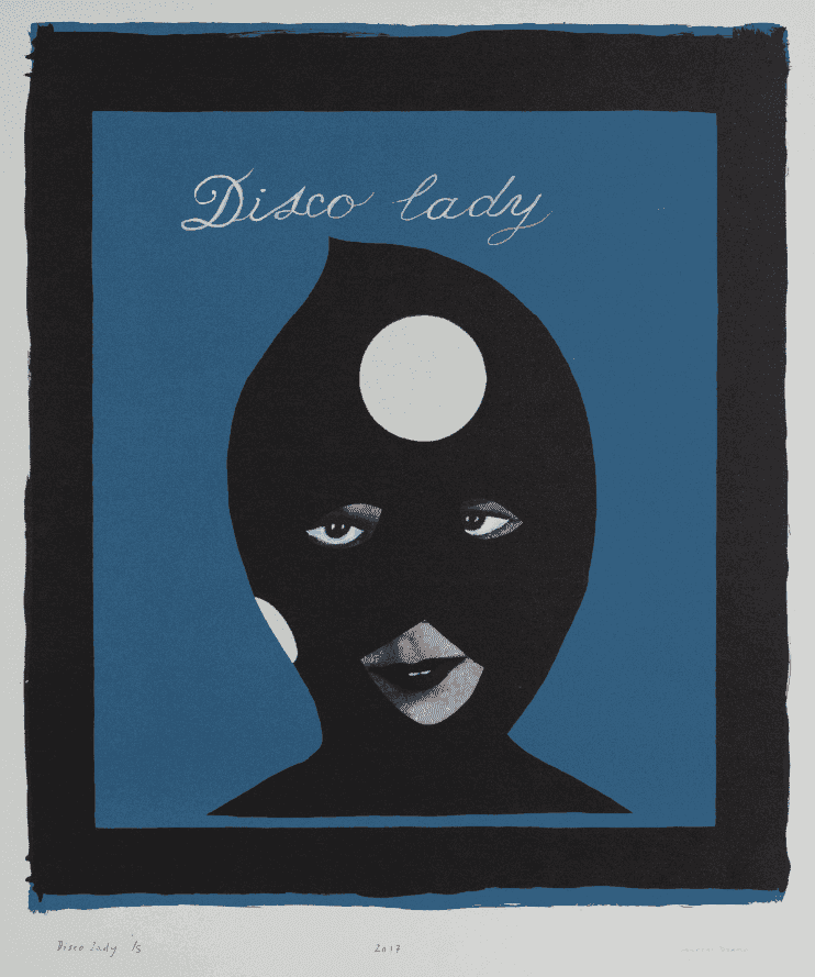 Marcel Dzama, ‘Disco Lady’, 2017, Print, Ink, lithograph and silkscreen, null, Numbered, Dated