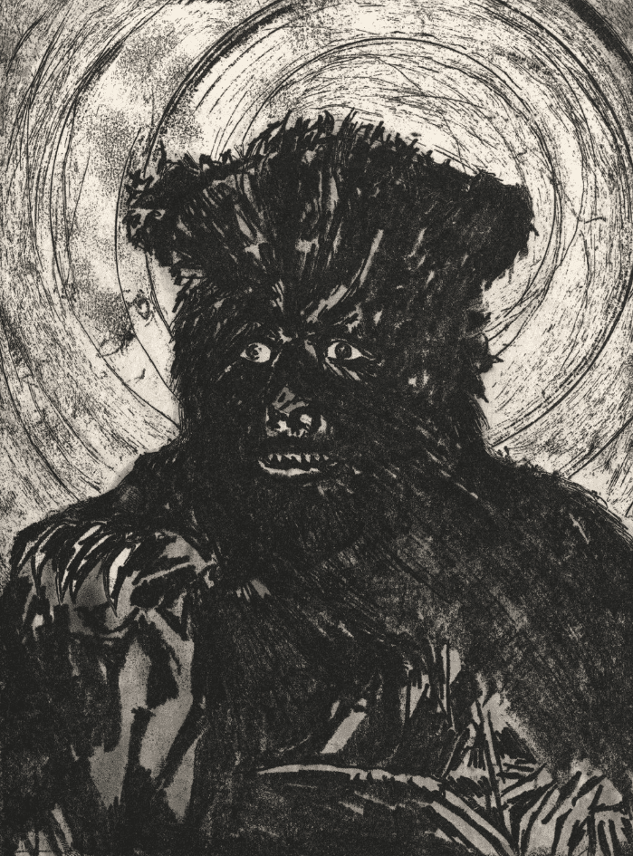 Marcel Dzama, ‘Hopelessly Hidden, and Does Not Exist’, 2015, Print, Soft ground etchings with spit bite aquatint on gampi paper chine collé, Crown Point Press, Numbered