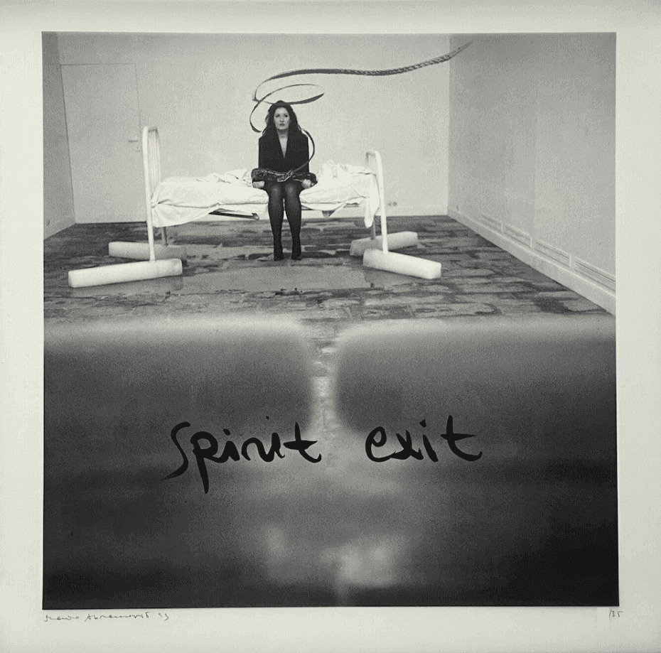 Marina Abramovic, ‘Spirit Exit’, 1993, Print, Screenprint with hand applied additions in red acrylic, on transparent paper, null, Numbered, Dated