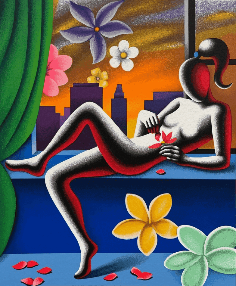 Mark Kostabi, ‘Breezy’, 2021, Print, Serigraph, null, Numbered
