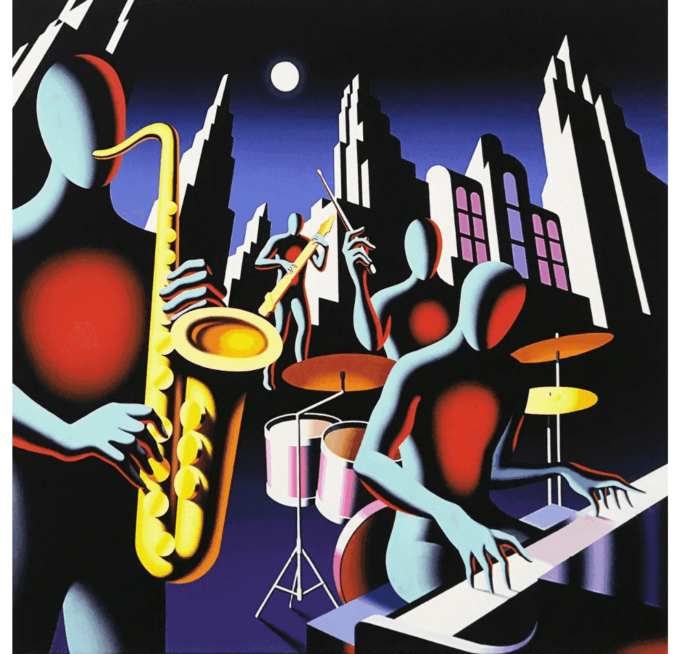 Mark Kostabi, ‘Full Moon Quartett’, 2014, Print, Giclée on hand made cotton paper, null, Numbered, Dated