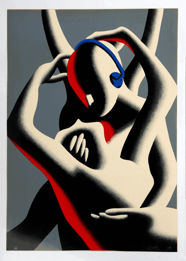 Mark Kostabi, ‘Love in Stereo’, 1991, Print, Serigraph, null, Numbered