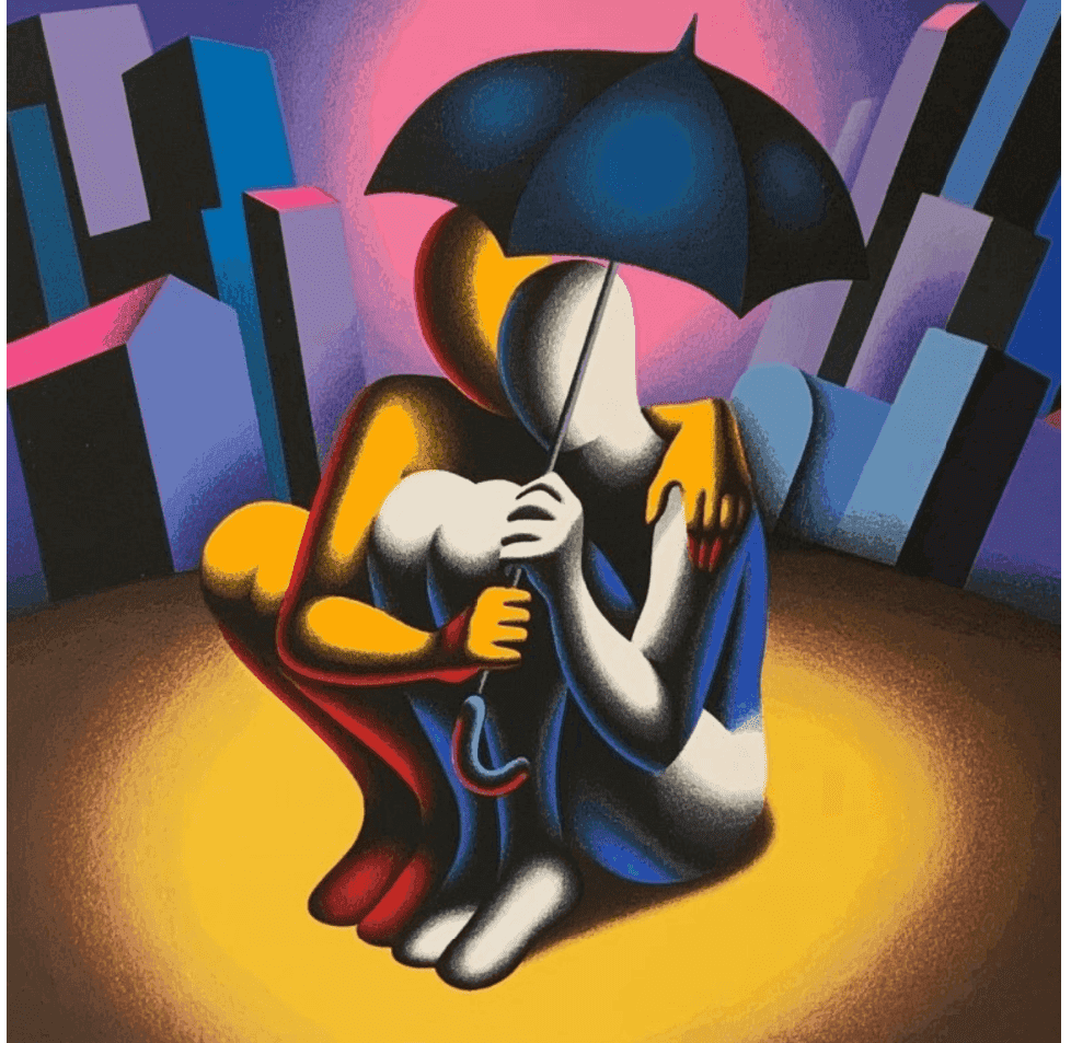 Mark Kostabi, ‘Protection’, 2019, Print, Serigraph, null, Numbered