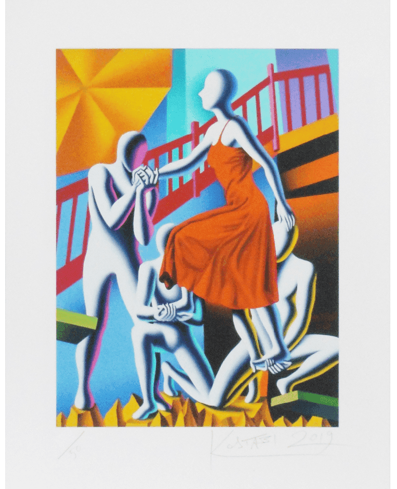 Mark Kostabi, ‘Support Group’, 2019, Print, Giclée, null, Numbered