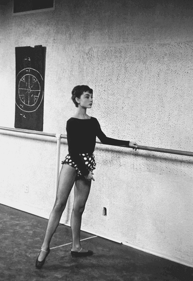 Mark Shaw, ‘Audrey Hepburn in the Ballet Studio, 1953’, 1953, Print, Pigment print on Hahnemϋhle photo rag paper, null, 