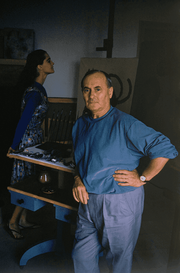 Mark Shaw, ‘Joan Mrio Portrait In Blue 1955’, 1955, Print, Pigment print on Hahnemϋhle photo rag paper, null, 
